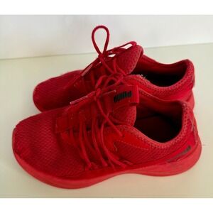 Puma Kids‎ Red Athletic Sneakers Shoes Lace Up Size 2